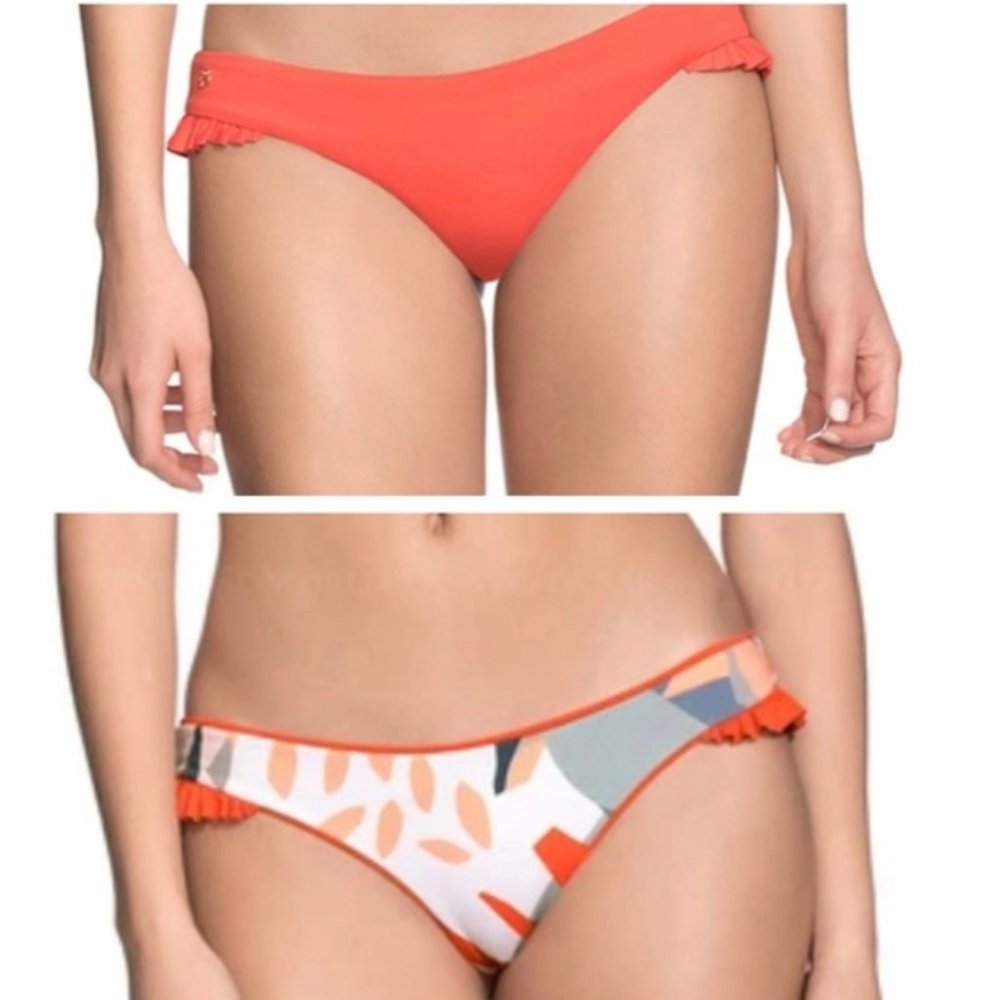 Maaji Mandarin Ruffle Reversible Bikini Bottom
